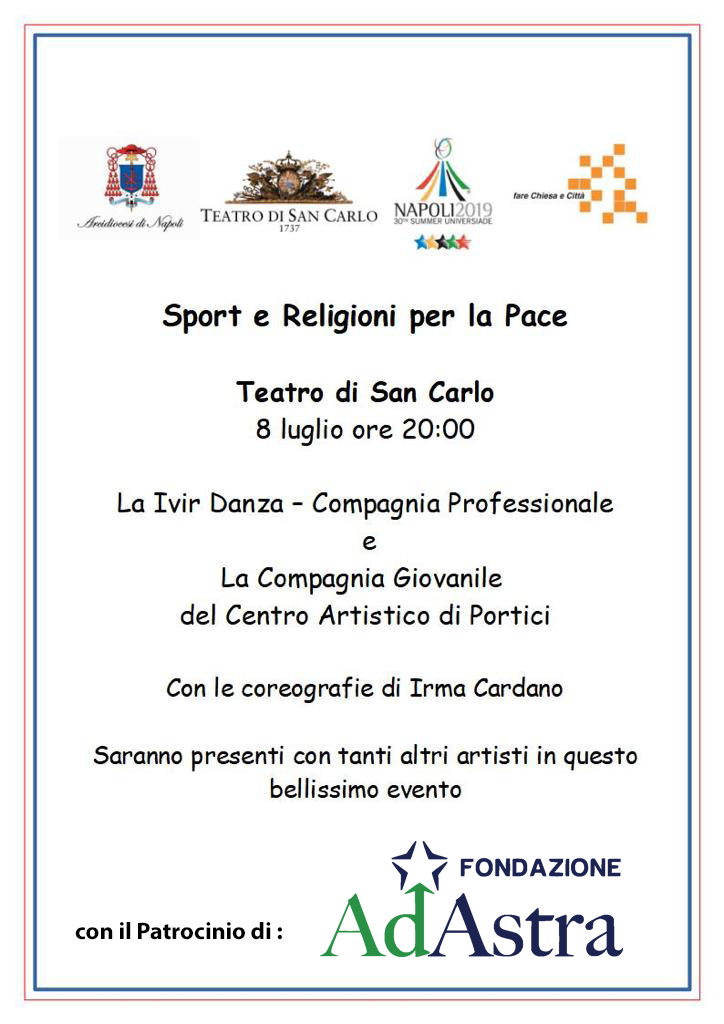 Locandina Sport e Religioni per la Pace